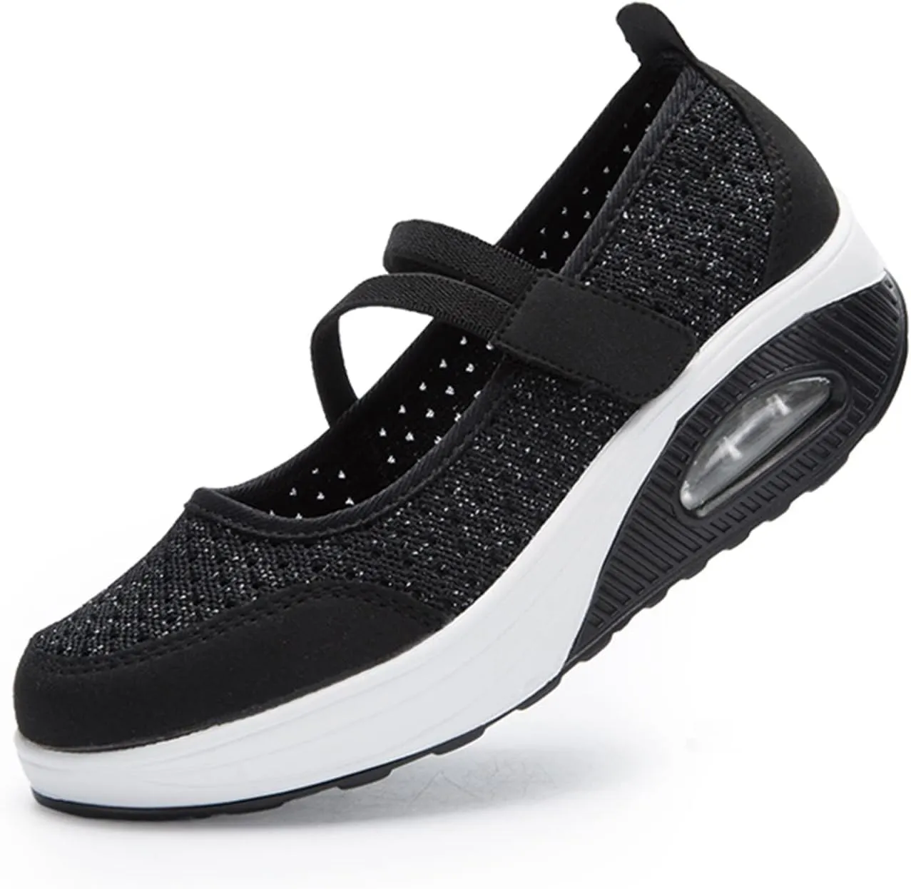 ZBYY Woman Casual Walking Shoes Comfort Sneakers Fashion Mesh Wedge Sneaker Lightweight Nurse Loafers Mary Jane Shoes